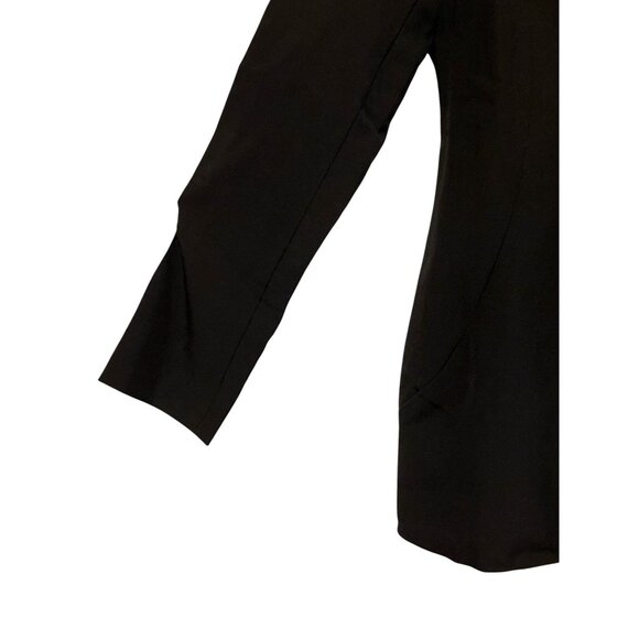 Akira Blazer L Black Fitted Hourglass Minimalist Neutral Goth Capsule Office - Picture 4 of 9